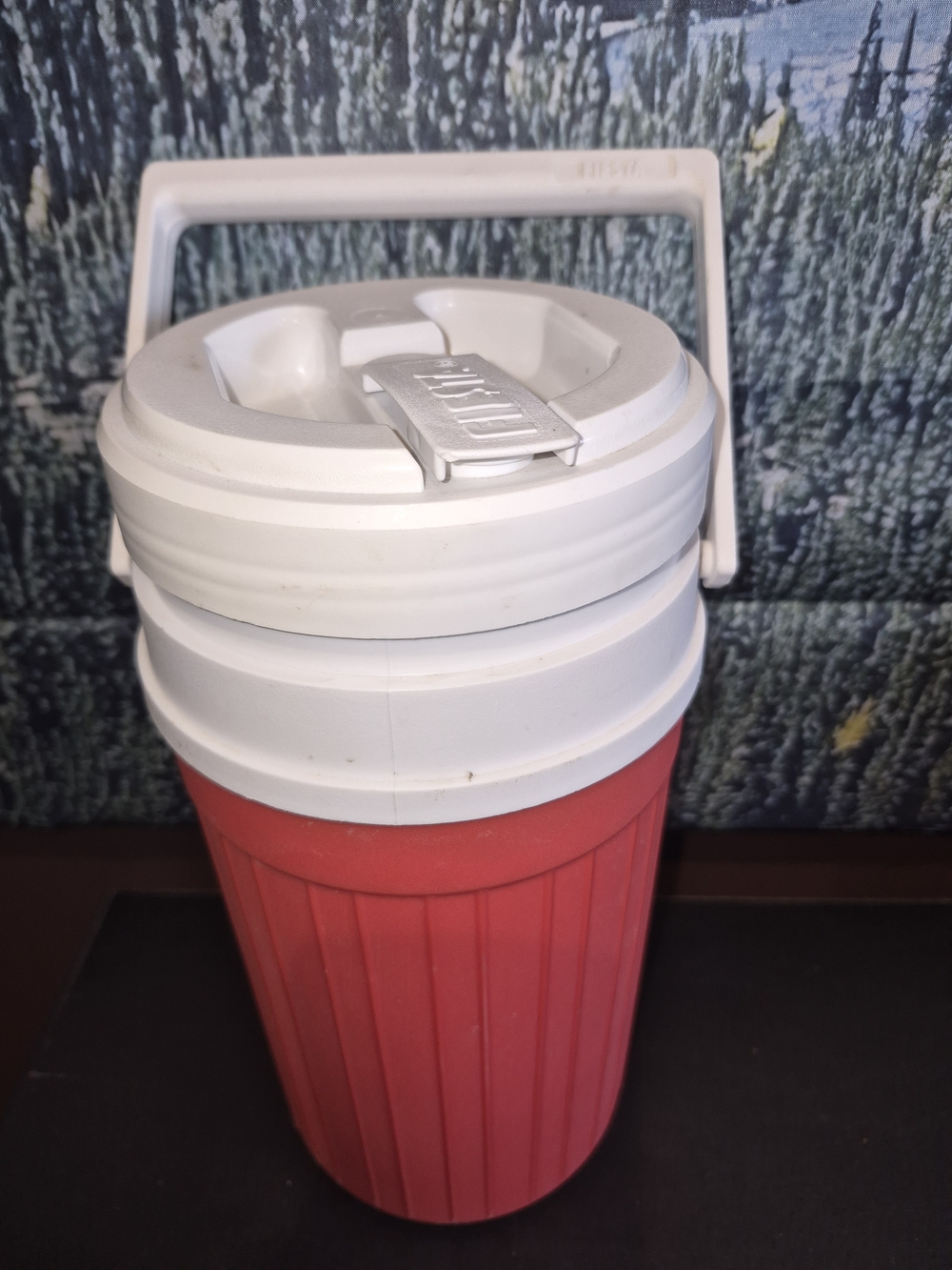 Vintage Fiesta Red & White Insulated Half-Gallon Beverage Cooler Jug - Picture 1 of 2